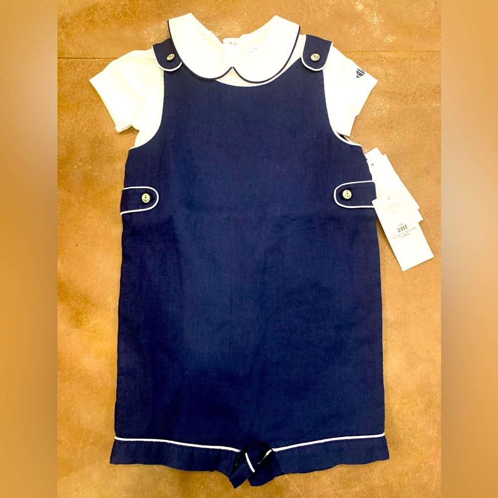 Navy short sleeve jumper